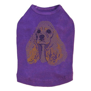 Cocker Spaniel Face Rhinestone Tank - Many Colors - Posh Puppy Boutique