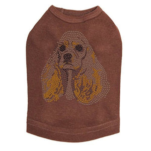 Cocker Spaniel Face Rhinestone Tank - Many Colors - Posh Puppy Boutique