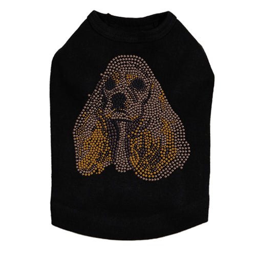 Cocker Spaniel Face Rhinestone Tank - Many Colors