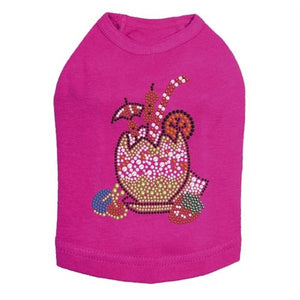 Coconut Tropical Drink Rhinestuds Tank - Many Colors - Cocktail Canine - Posh Puppy Boutique