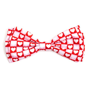 Colorblock Hearts Bow Tie - Posh Puppy Boutique