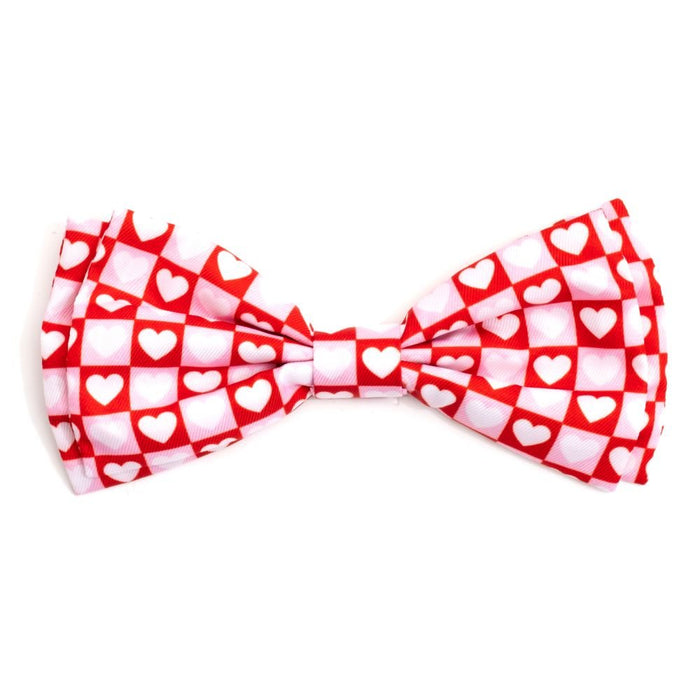 Colorblock Hearts Bow Tie