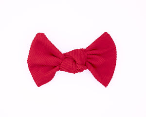 Corduroy Hair Bow - Love - Posh Puppy Boutique