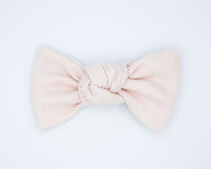 Corduroy Hair Bow - Tender Pink - Posh Puppy Boutique