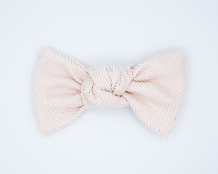 Corduroy Hair Bow - Tender Pink