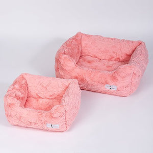 Cuddle Dog Bed in Peach - Posh Puppy Boutique