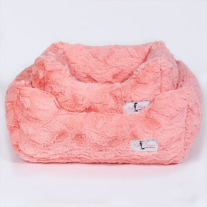 Cuddle Dog Bed in Peach - Posh Puppy Boutique