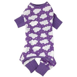 CuddlePup Dog Pajamas - Fluffy Clouds in Purple - Posh Puppy Boutique