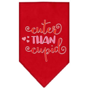 Cuter Than Cupid Screen Print Bandana in Many Colors - Posh Puppy Boutique