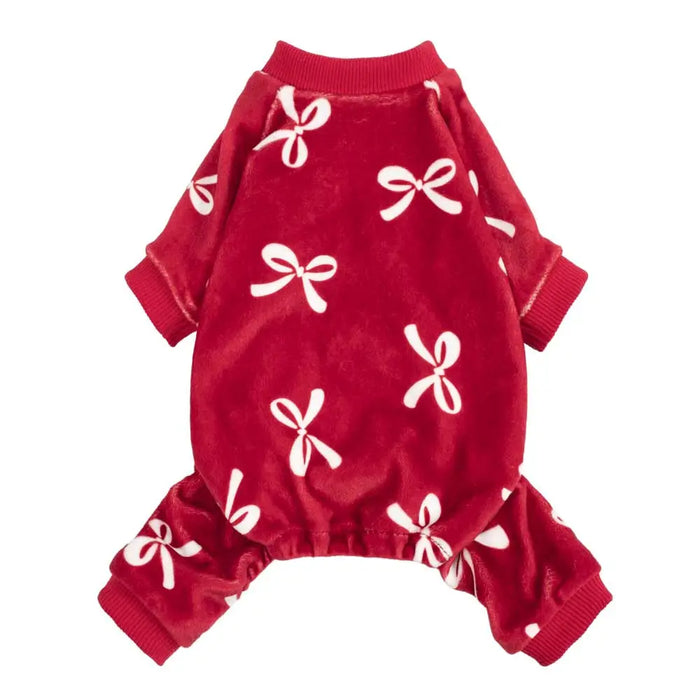 Valentine Bowknot Dog Pajamas