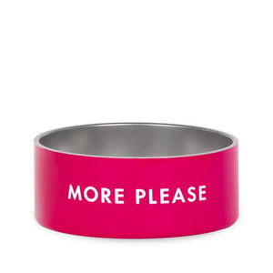 Kate Spade More Please Pink Dog Bowl