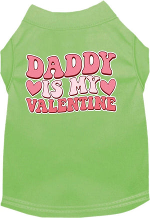 Daddy Is My Valentine Screen Print Dog Shirt in Many Colors - Posh Puppy Boutique