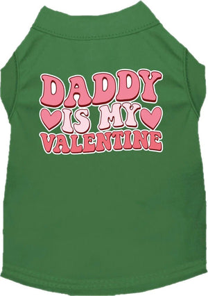 Daddy Is My Valentine Screen Print Dog Shirt in Many Colors - Posh Puppy Boutique