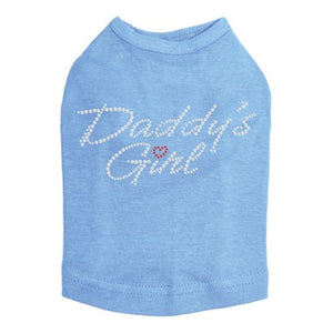 Daddy's Girl with Red Heart Rhinestone Dog Tank - Many Colors - Posh Puppy Boutique