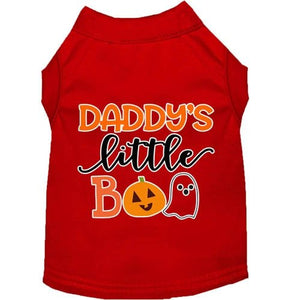 Daddy's Little Boo Screen Print Dog Shirt in Many Colors - Posh Puppy Boutique