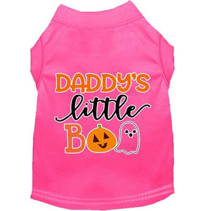 Daddy's Little Boo Screen Print Dog Shirt in Many Colors - Posh Puppy Boutique