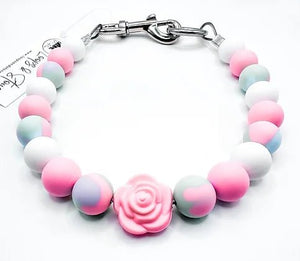 Dainty Rose Beaded Pet Collar - Posh Puppy Boutique