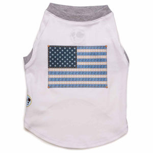 Denim Inspired American Flag Tee - Posh Puppy Boutique