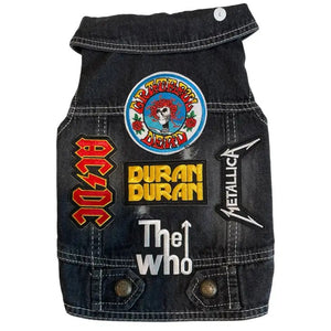 Denim Rocker Vest - Grateful Dead - Posh Puppy Boutique