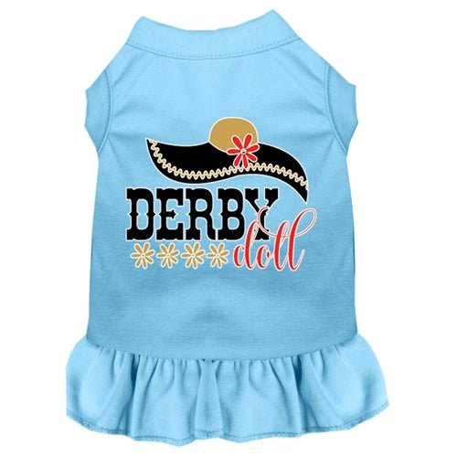 Derby Doll Screen Print Dog Dress in Many Colors