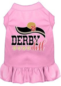 Derby Doll Screen Print Dog Dress in Many Colors - Posh Puppy Boutique