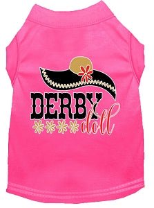 Derby Doll Screen Print Dog Shirt in Many Colors - Posh Puppy Boutique