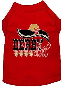 Derby Doll Screen Print Dog Shirt in Many Colors - Posh Puppy Boutique