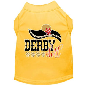 Derby Doll Screen Print Dog Shirt in Many Colors - Posh Puppy Boutique