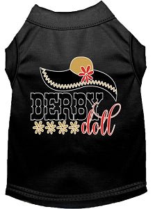 Derby Doll Screen Print Dog Shirt in Many Colors - Posh Puppy Boutique