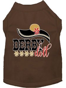 Derby Doll Screen Print Dog Shirt in Many Colors - Posh Puppy Boutique