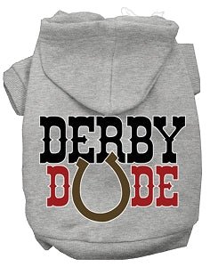 Derby Dude Screen Print Dog Hoodies in Many Colors - Posh Puppy Boutique