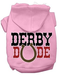 Derby Dude Screen Print Dog Hoodies in Many Colors - Posh Puppy Boutique