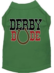 Derby Dude Screen Print Dog Shirt in Many Colors - Posh Puppy Boutique