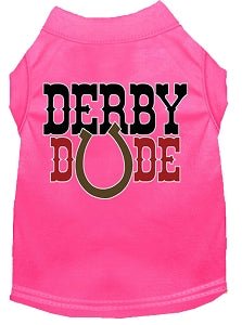 Derby Dude Screen Print Dog Shirt in Many Colors - Posh Puppy Boutique