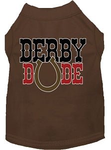 Derby Dude Screen Print Dog Shirt in Many Colors - Posh Puppy Boutique