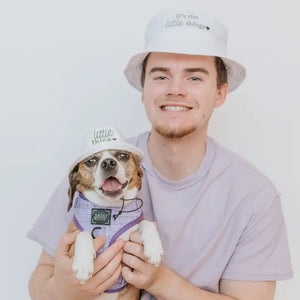 Dog 'Little Things' Bucket Hat with Matching Human Hat - Posh Puppy Boutique