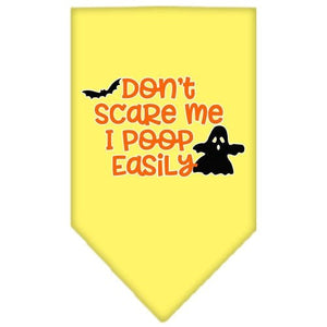 Don't Scare Me, Poops Easily Screen Print Bandana in Many Colors - Posh Puppy Boutique