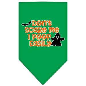 Don't Scare Me, Poops Easily Screen Print Bandana in Many Colors - Posh Puppy Boutique