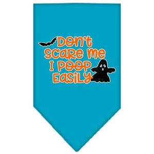 Don't Scare Me, Poops Easily Screen Print Bandana in Many Colors - Posh Puppy Boutique