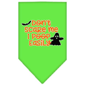 Don't Scare Me, Poops Easily Screen Print Bandana in Many Colors - Posh Puppy Boutique