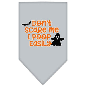 Don't Scare Me, Poops Easily Screen Print Bandana in Many Colors - Posh Puppy Boutique