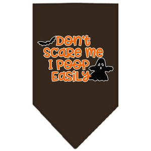 Don't Scare Me, Poops Easily Screen Print Bandana in Many Colors - Posh Puppy Boutique