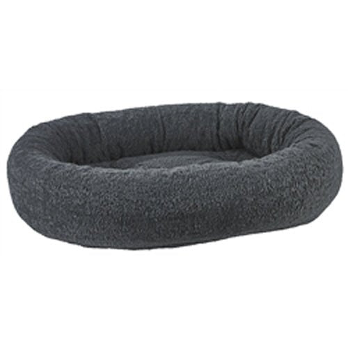 Donut Bed Grey Sheepskin Faux Fur