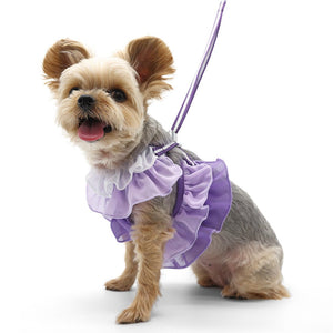 EasyGO Multi Ruffle Purple Harness - Posh Puppy Boutique