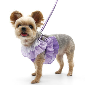 EasyGO Multi Ruffle Purple Harness - Posh Puppy Boutique