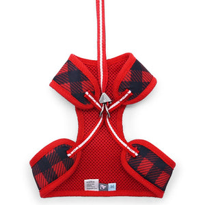 EasyGO Plaids Red Harness - Posh Puppy Boutique