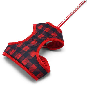 EasyGO Plaids Red Harness - Posh Puppy Boutique