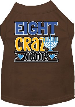 Eight Crazy Nights Screen Print Dog Shirt in Many Colors - Posh Puppy Boutique