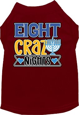 Eight Crazy Nights Screen Print Dog Shirt in Many Colors - Posh Puppy Boutique