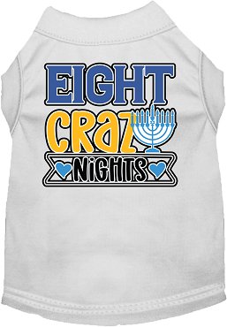 Eight Crazy Nights Screen Print Dog Shirt in Many Colors